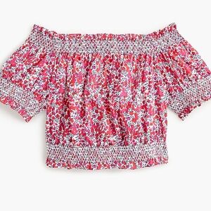 Cropped cotton top in Liberty fabric